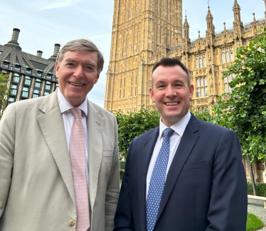 Philip Dunne MP congratulates Stuart Anderson MP on becoming Conservative candidate for the new constituency of South Shropshire at the next General Election  