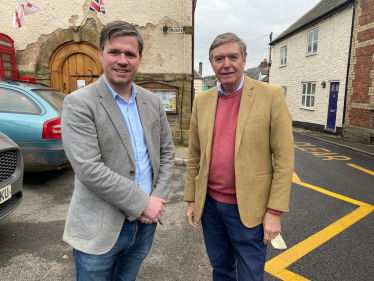 Philip Dunne MP with Mayor of Clun, Ryan Davies 